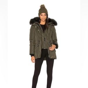 Mackage Katryn Army Green Fur Hood Puffer Jacket Parka